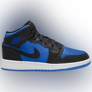 2023 Nike Air Jordan 1 Mid Royal Blue and Black